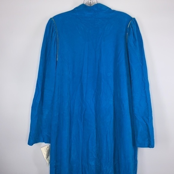 Vintage Vanity Fair Peacock Blue Robe 80's NWT Size XL RARE - Picture 2 of 10